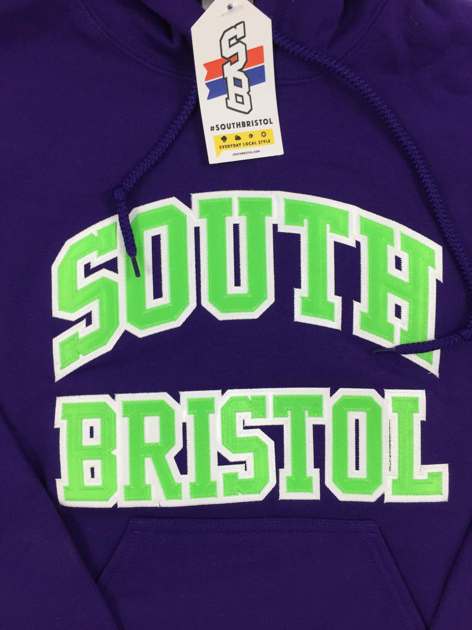 Classic Hoodie (Purple & Lime) | The South Bristol Clothing Company